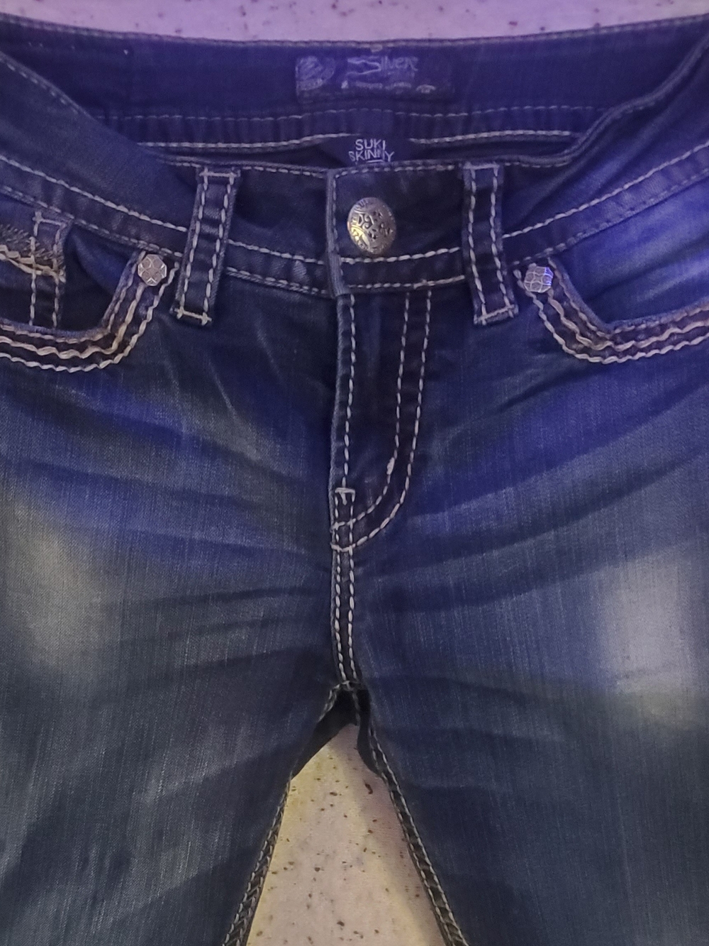 Silver Skinny Jeans